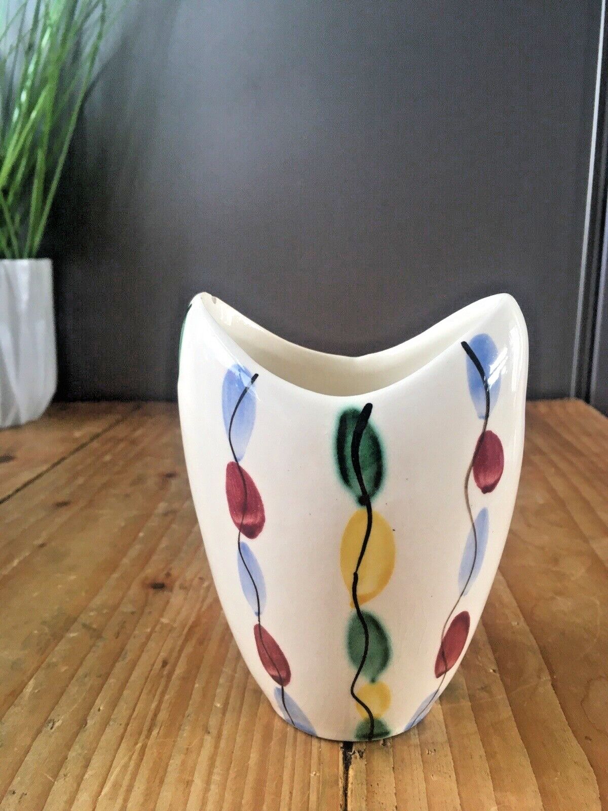 Mid Century Italian Pottery Multicoloured Abstract Vase Fratelli Fanciullacci photo 65.0