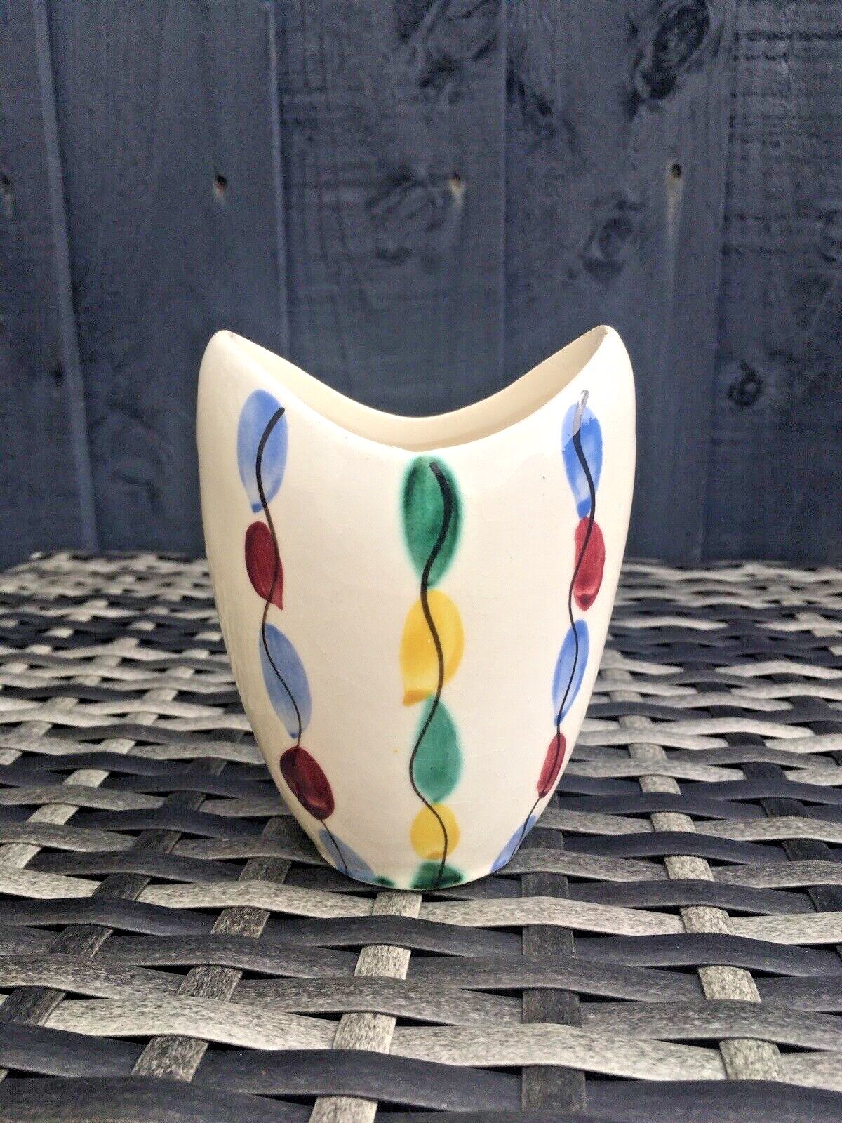 65.0 Mid Century Italian Pottery Multicoloured Abstract Vase Fratelli Fanciullacci photo