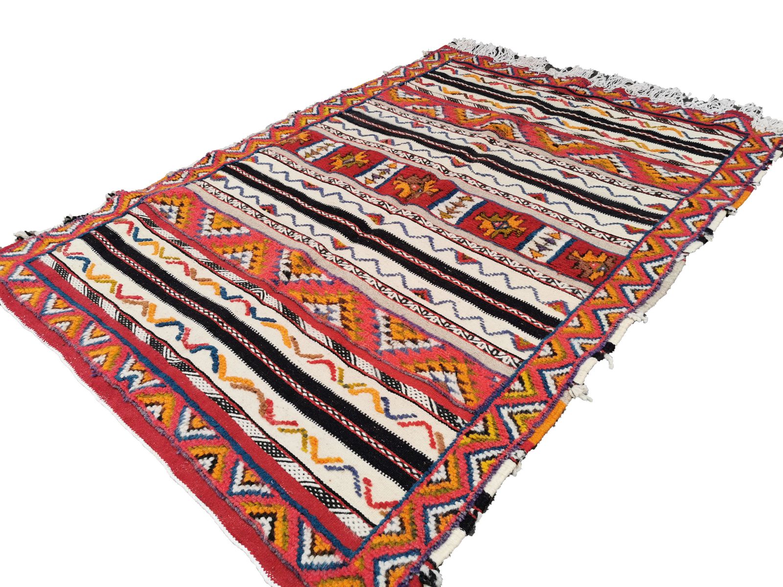 No Custom Fee/  Handmade Large Colourful Moroccan Berber Rug. Camel Wool Carpet photo for sale