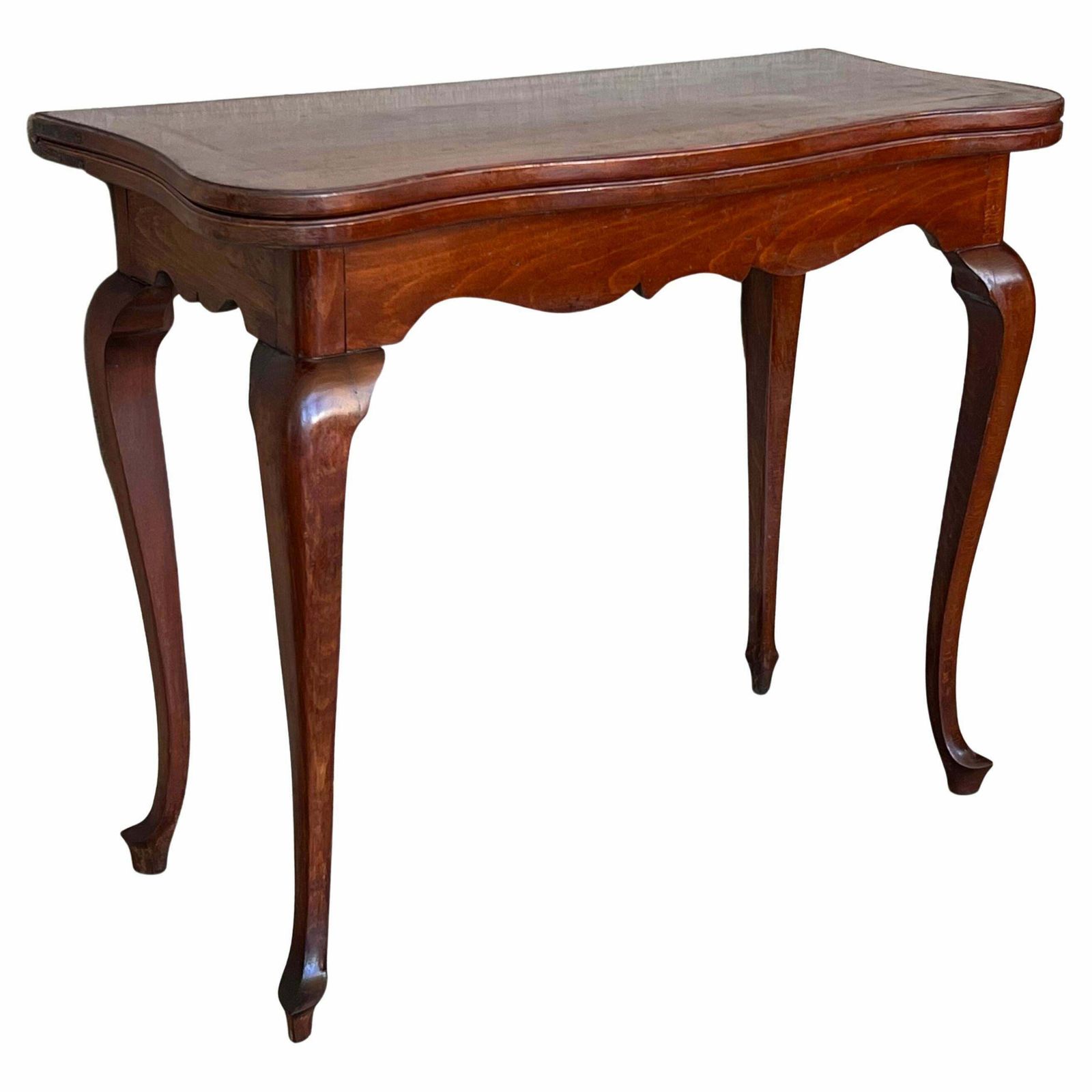 Game Card Fold Over Side Table Or Tea Table With Hidden Drawer