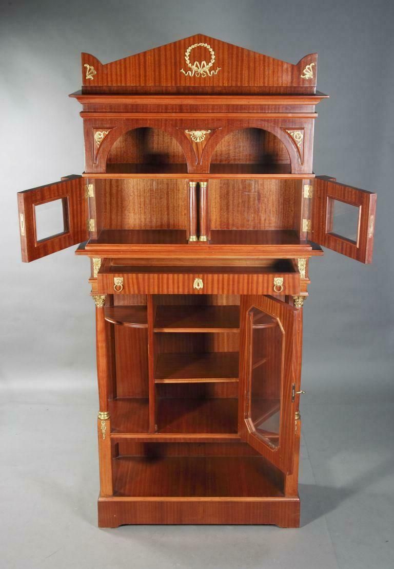 Furniture 20th Century Decorative Cabinet In Empire Style Mahogany photo