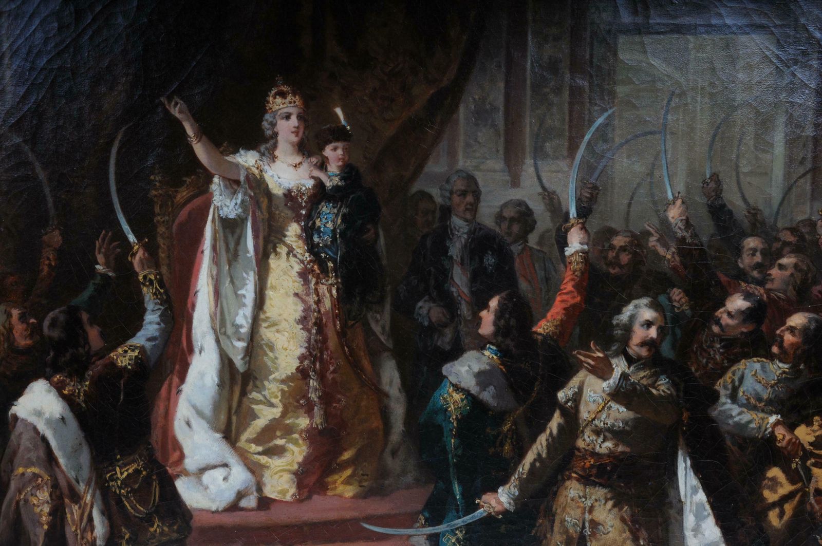 Oil Painting Empress Maria Theresa In Hungary, Circa 1860 photo 7921.0