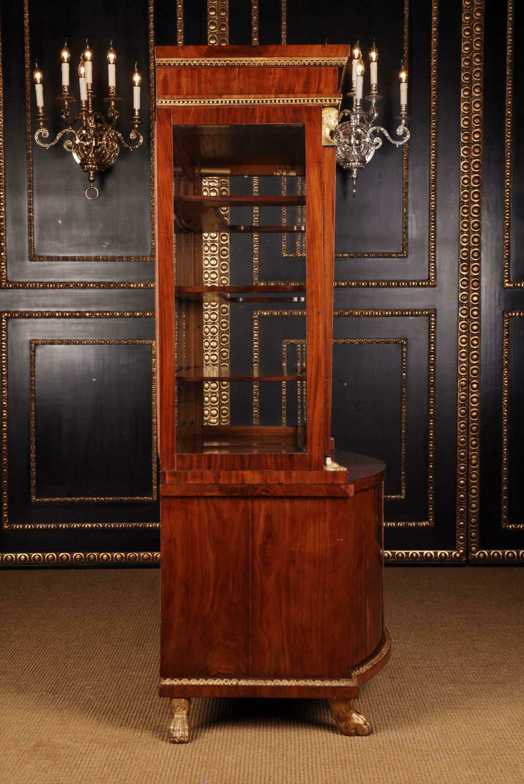 19th Century Empire Style French Mahogany Vitrine photo for sale