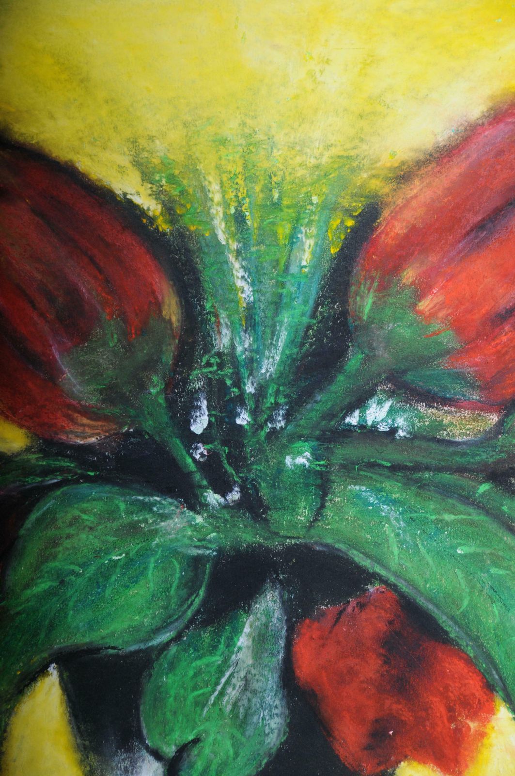 photo for sale 20th Century Tulips Still Life "Ephemeral Beauty) Pastel On Paper, Signed Ugur