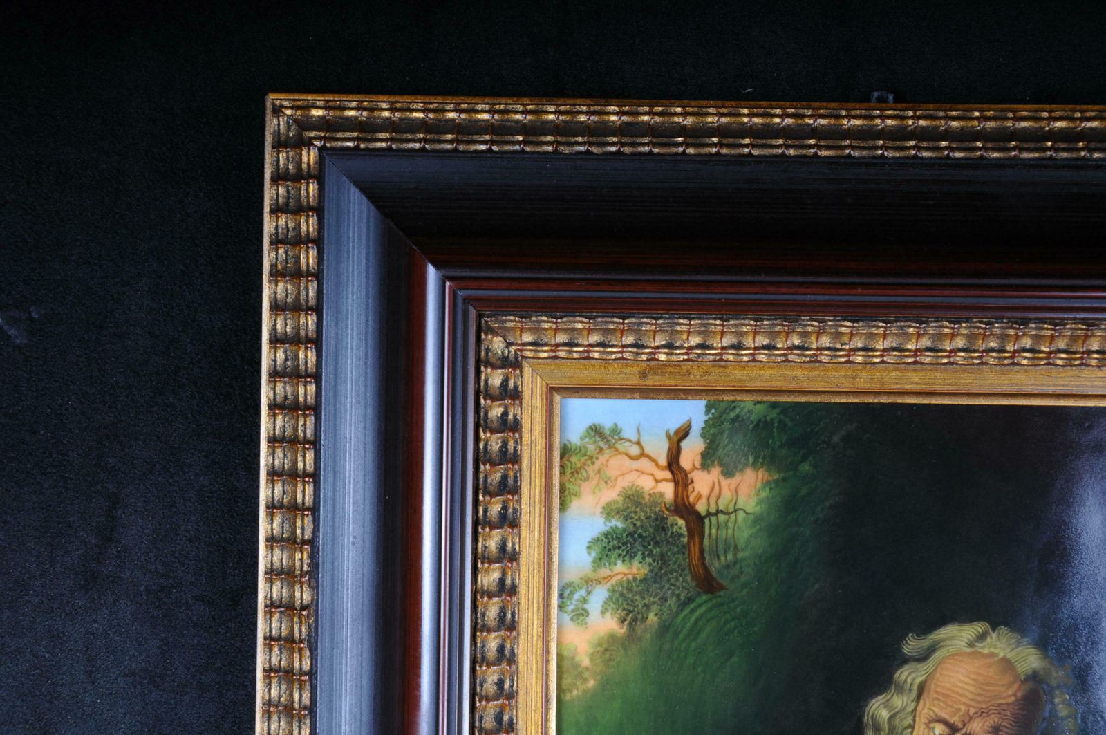 Porcelain Picture Plate Painting After Salomon Koninck "The Hermit" photo furniture