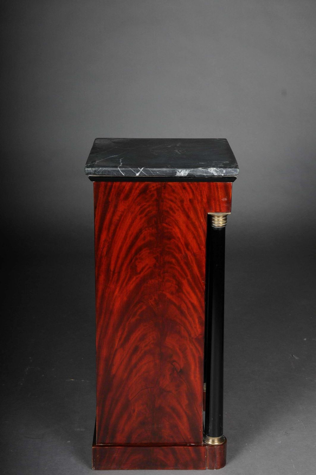 Classic Bedside Table, Side Table In Biedermeier, Mahogany, Left photo Furniture