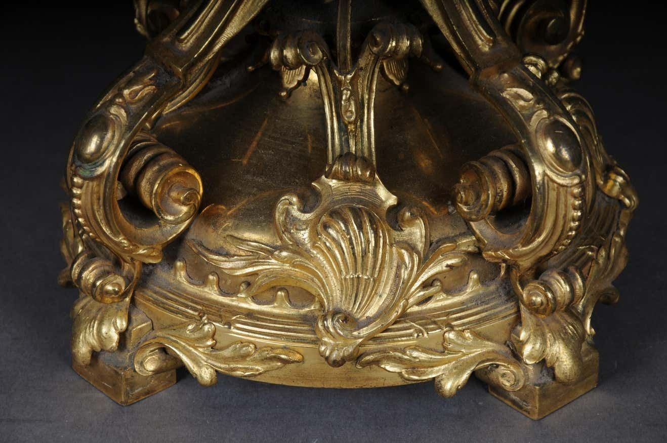 Antique Magnificent Floor Lamp Bronze Gold Napoleon III photo vintage