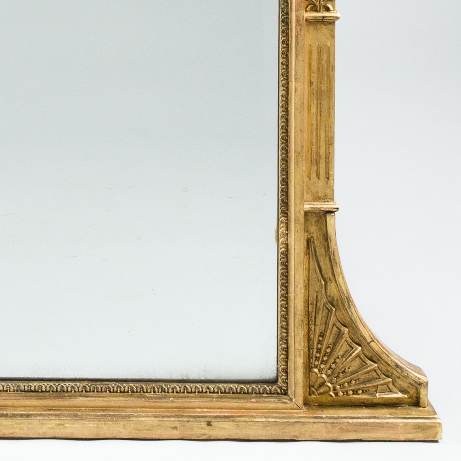 Large 19th Century Victorian English Gilt Overmantle Mirror photo buy