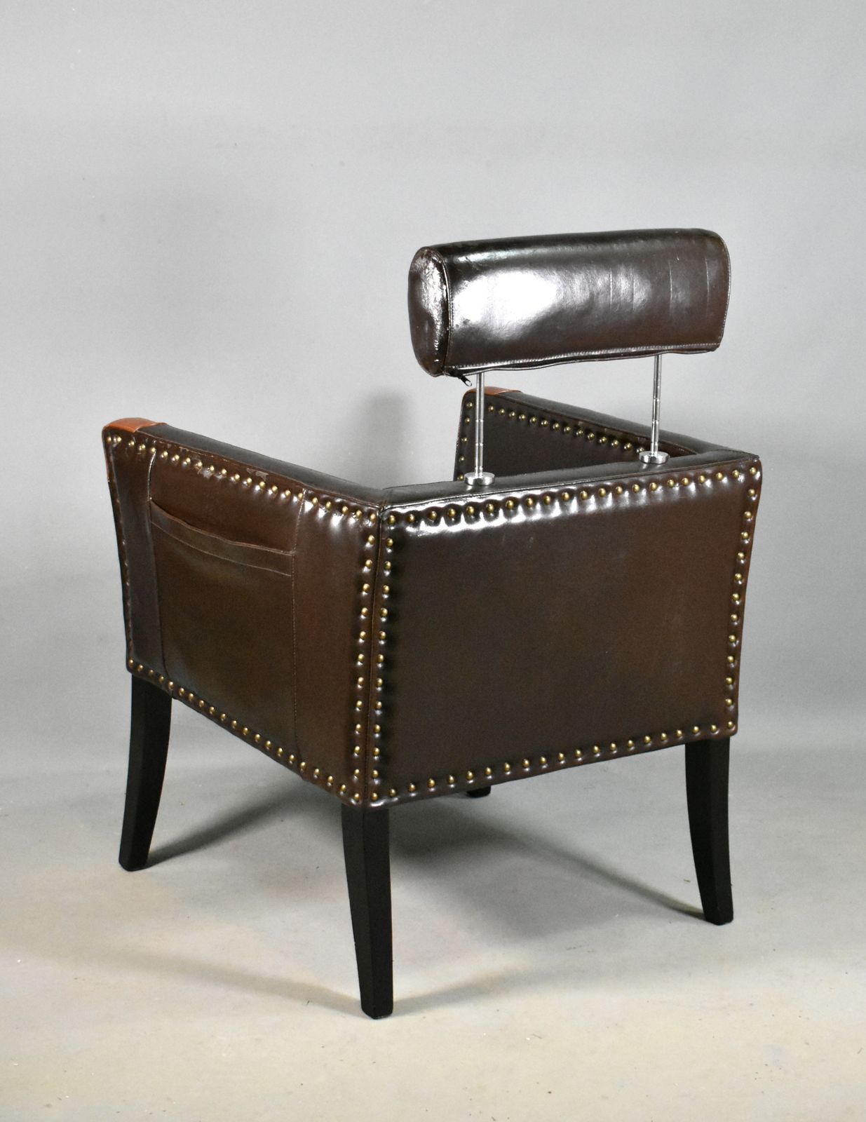 French Mid Century Lounge Chair In Leatherette photo vintage
