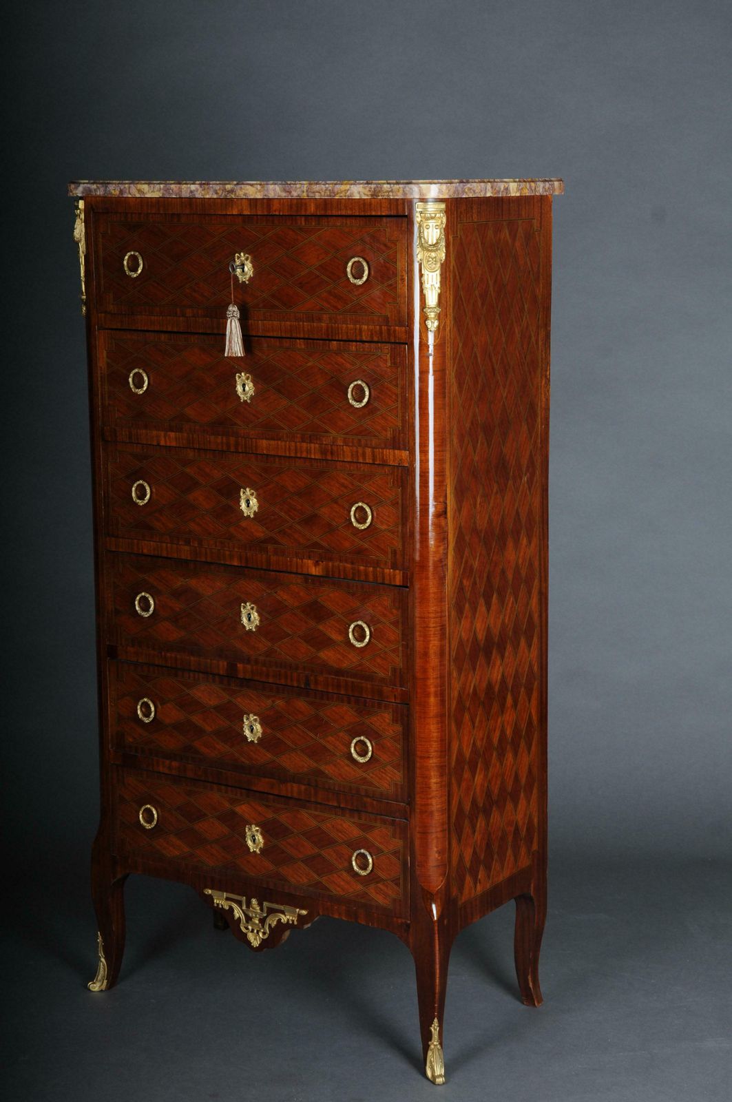 3953.0 19th Century Beautiful High Chest Of Drawers / Chiffoniere, Louis XVI/Transition photo