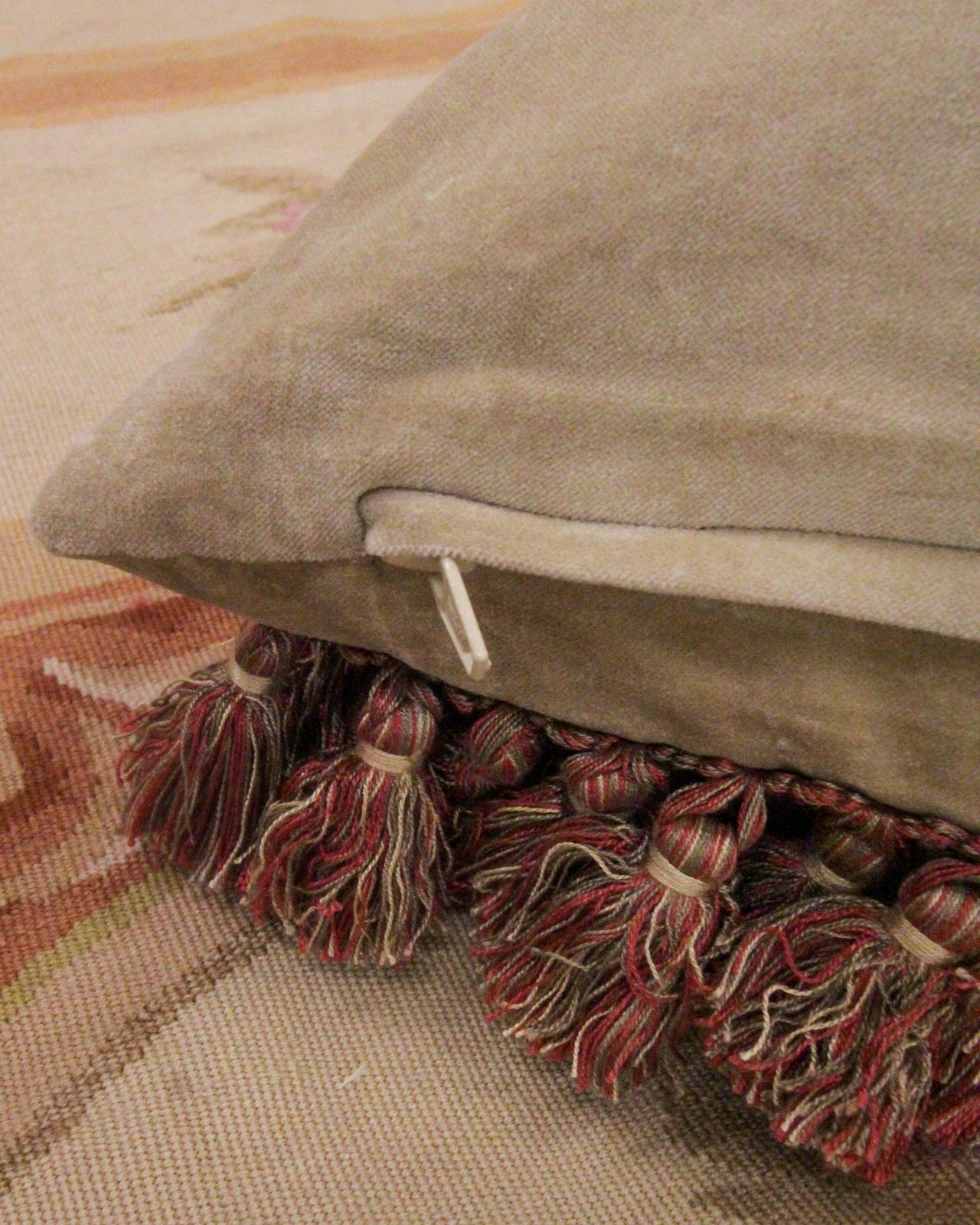 Vintage Wool Aubusson Cushion Cover Floral Scatter Pillow Cover 50x55cm photo Textiles