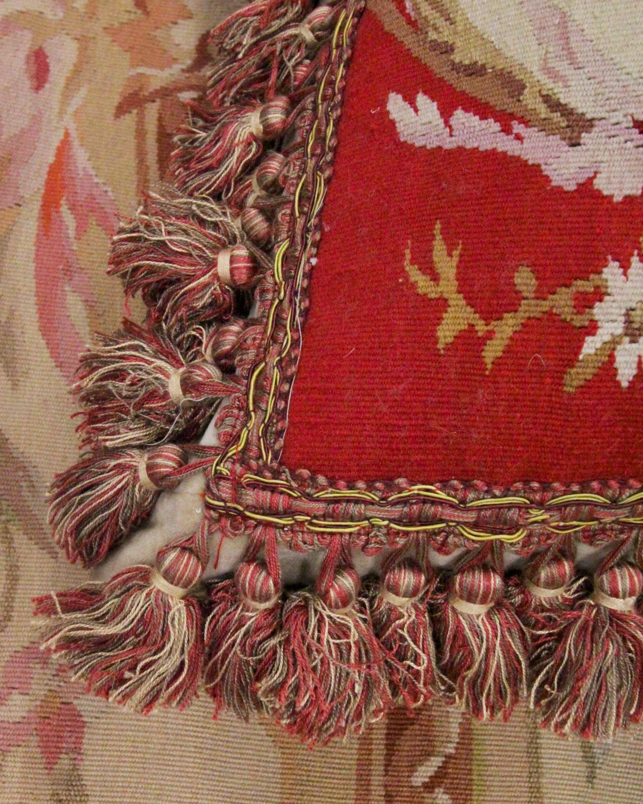Vintage Wool Aubusson Cushion Cover Floral Scatter Pillow Cover 50x55cm photo 240.0