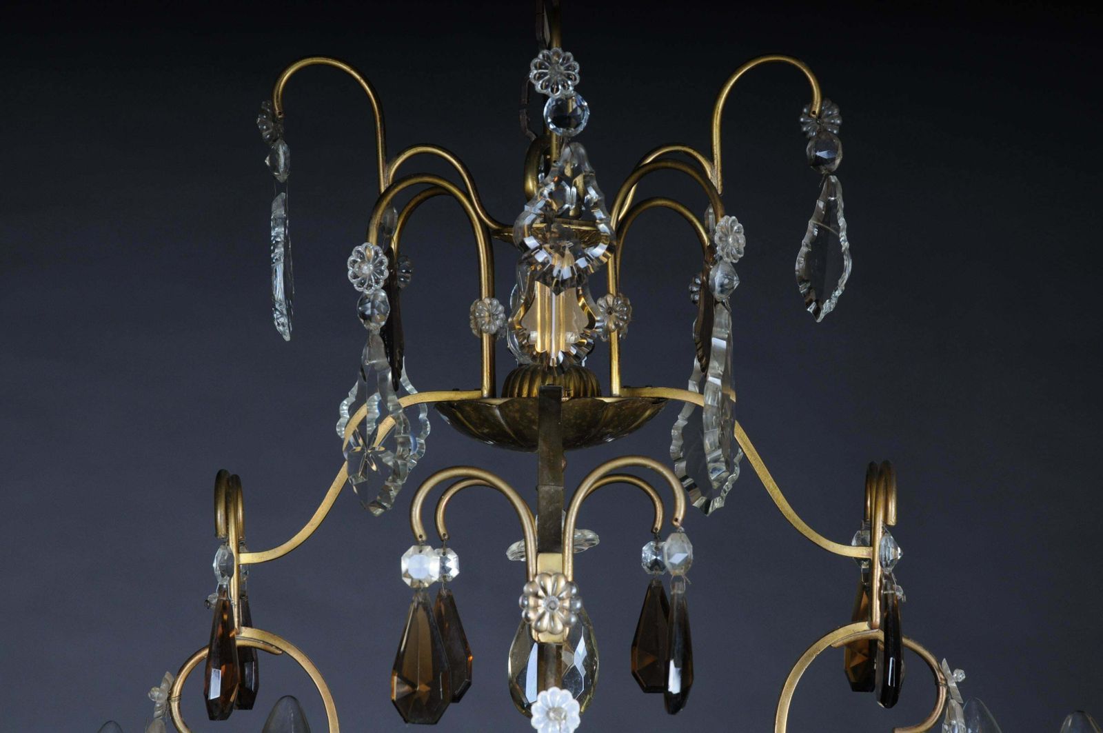 Antique French Baroque Chandelier, Circa 1930 photo Lighting