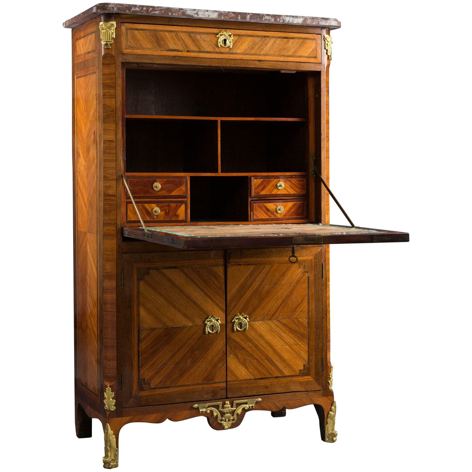18th Century Transition Secretary Paris Circa 1770 Masters Stamp photo furniture