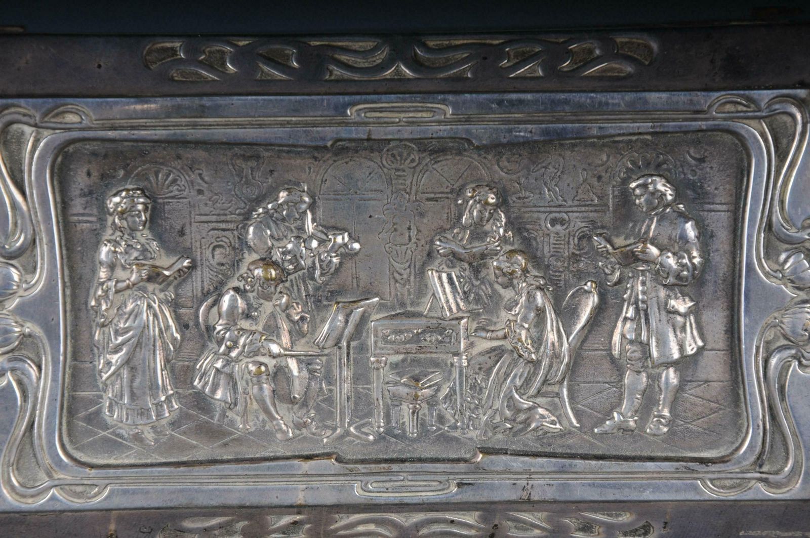 photo furniture Wmf Box Jewellery Chest Antique Art Nouveau Silvered Germany