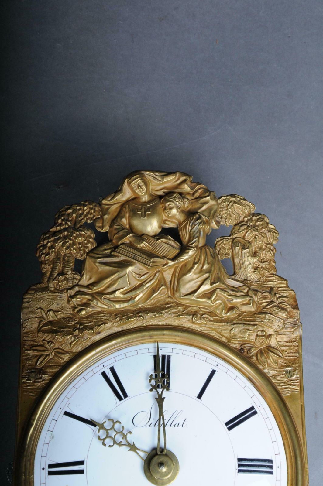 19th Century High Quality Originals Comtoise  Wall Clock Brass photo furniture