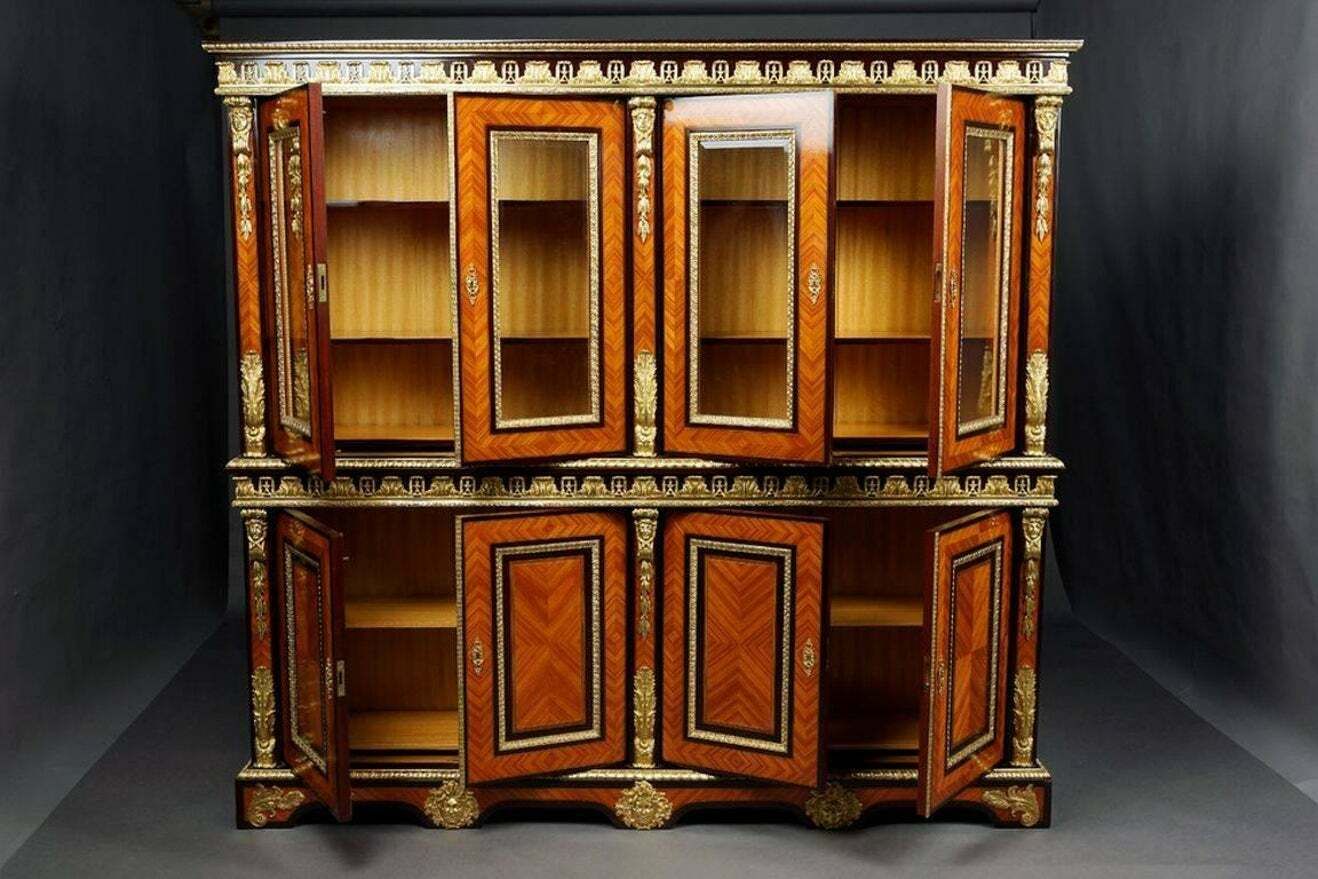 20th Century Louis XIV Style French Bibliotheque Bookcase photo furniture