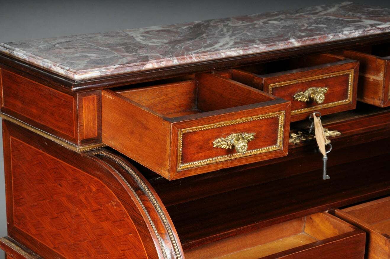 3468.0 Impressive Rolling Secretary In Louis XVI 20th Century  Mahogany photo