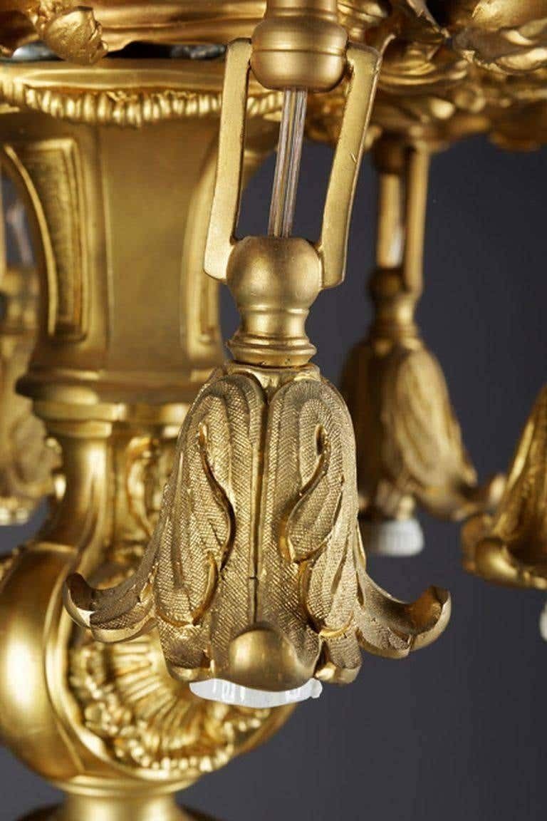 20th Century Louis XV Style French Chandelier photo vintage
