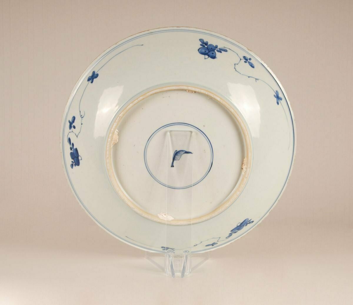 Antique Chinese Kangxi Period Blue & White Porcelain Charger Plate, 1600s photo vinterior