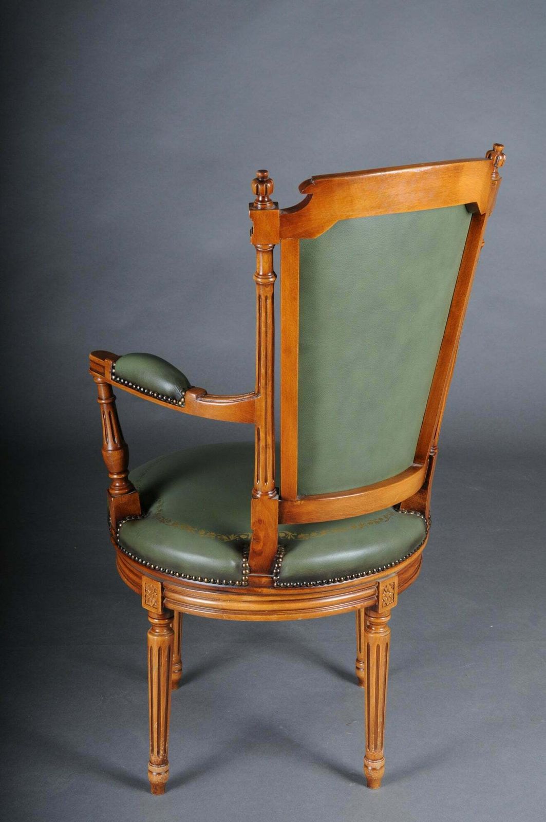 photo for sale 20th Century Chair English Armchair Leather Yew Wood