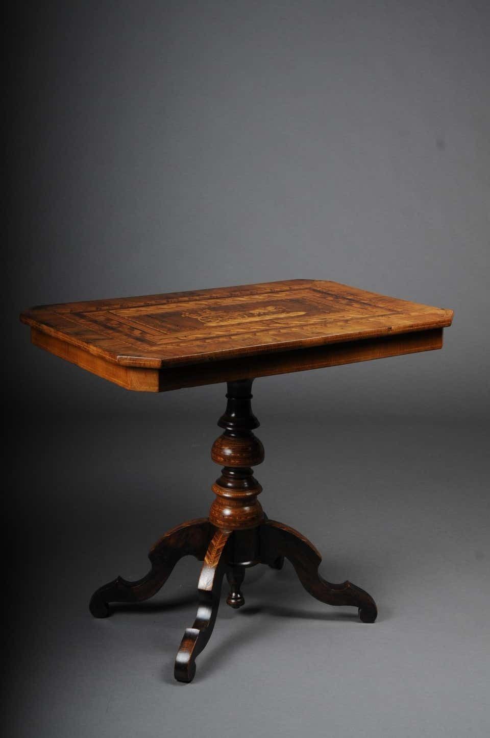 Antique Inlaid Table South German / Italy, Circa 1845 photo furniture