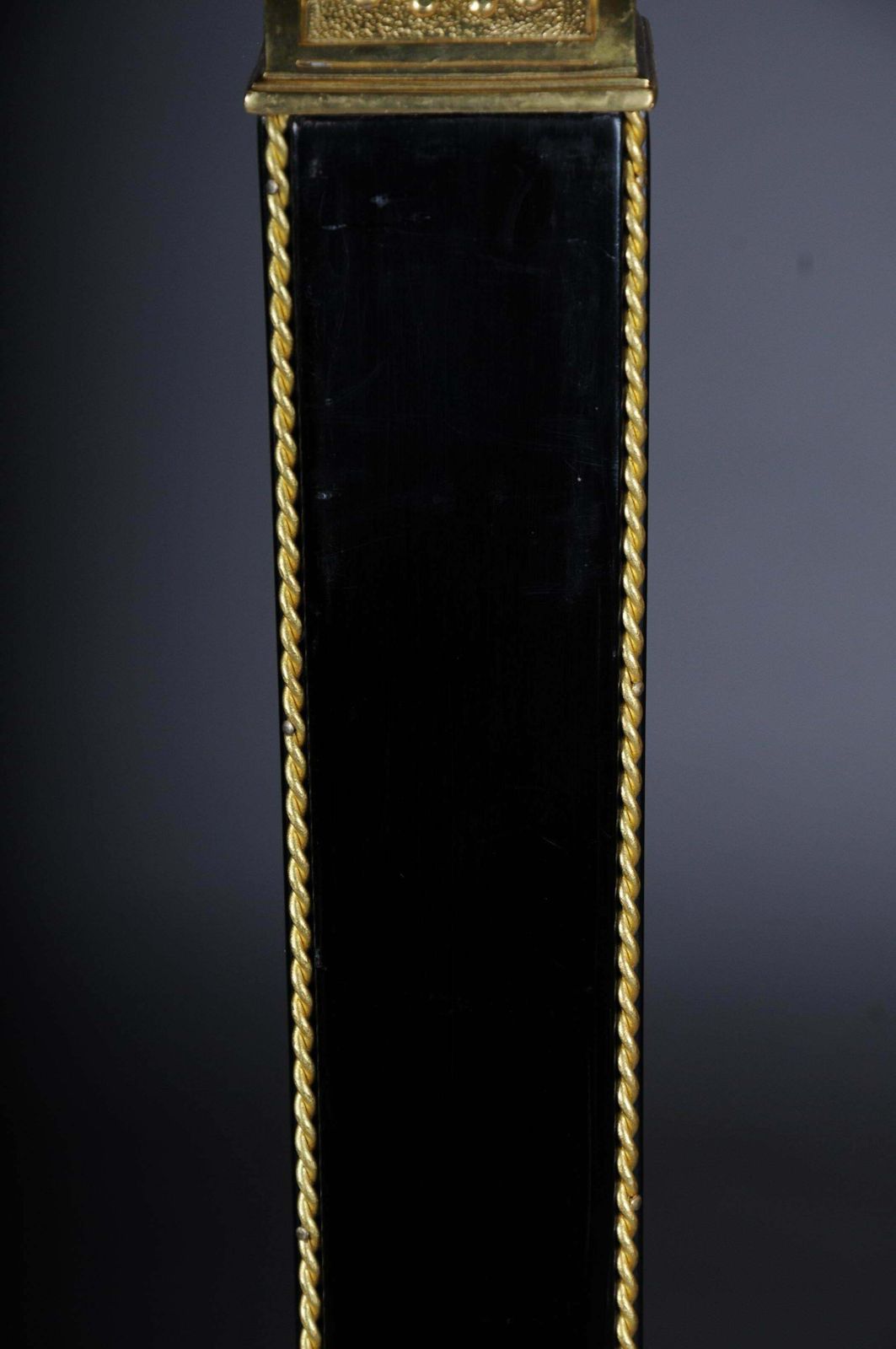 Classic Ebonised Karyadite Pillar / Pedestal In Empire Style photo Home Decor