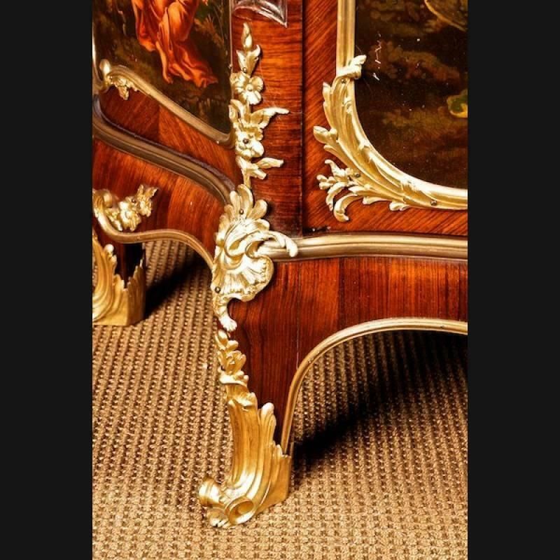 19th Century Napoleon III Style Kingwood Vernis Martin Paul Sormani Vitrine photo vinterior