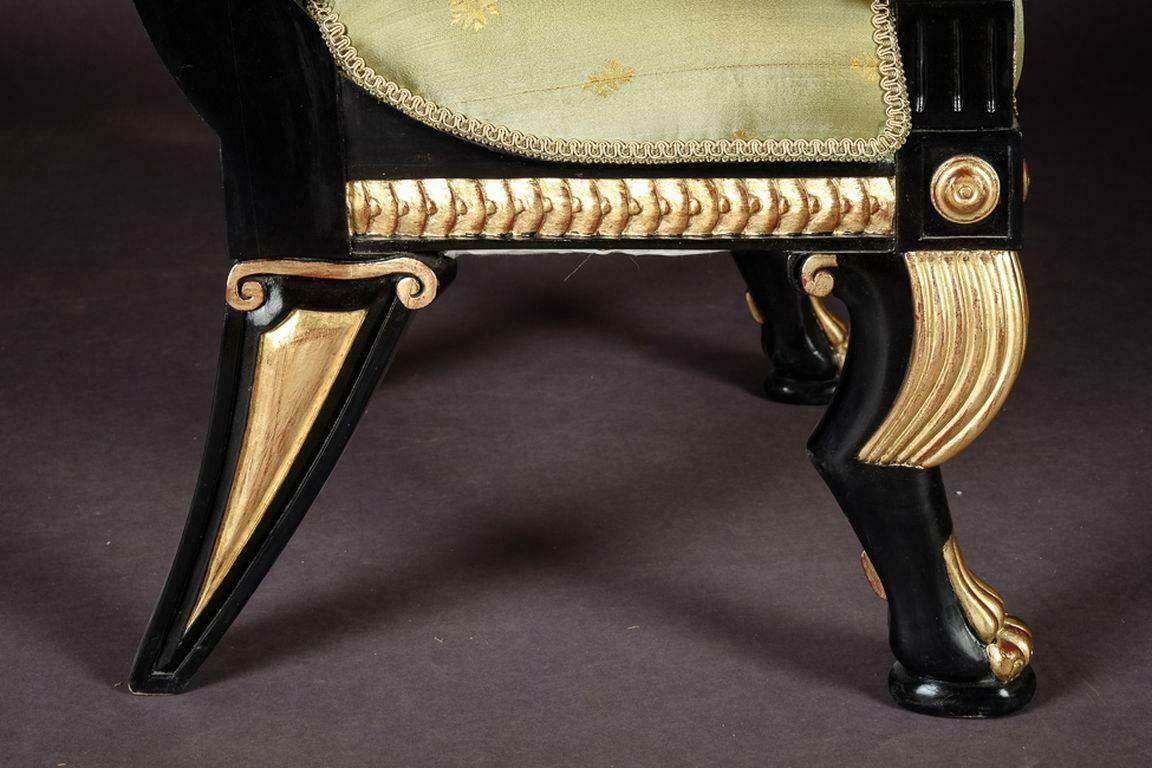 20th Century Empire Style Napoleonic Swan Armchair photo Furniture