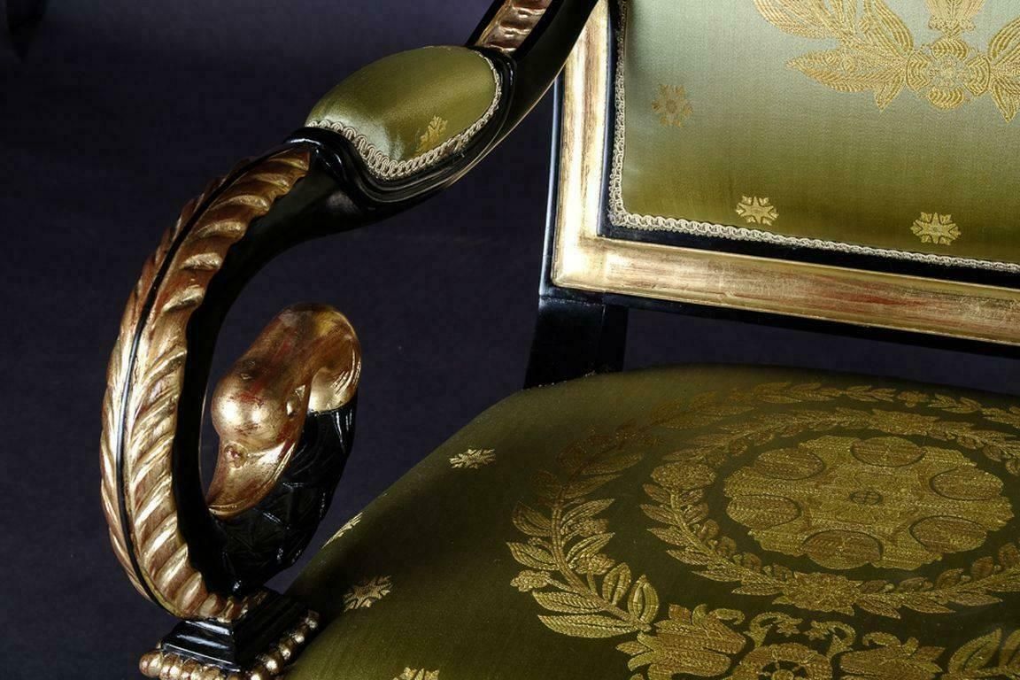 photo furniture 20th Century Empire Style Napoleonic Swan Armchair