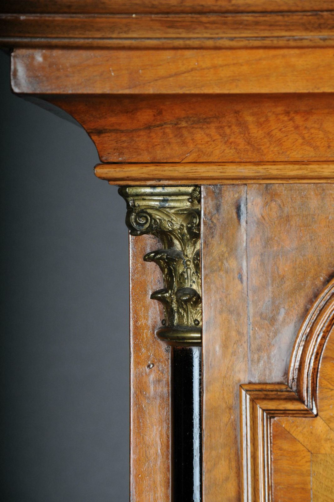 Beautiful Antique English Grandfather Clock, Oak, 19th Century photo vintage