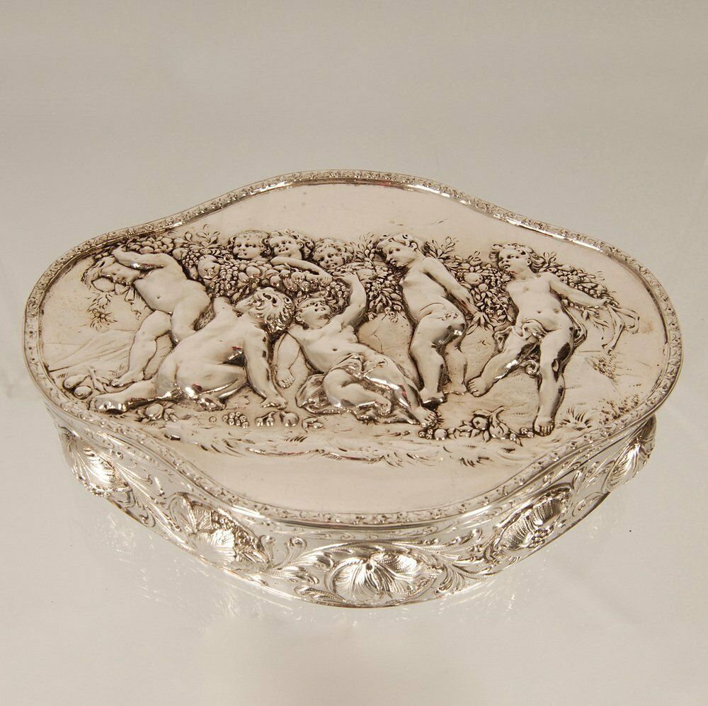 photo furniture Antique German Jewelry Box In Silver From J.D.Schleißner & Söhne