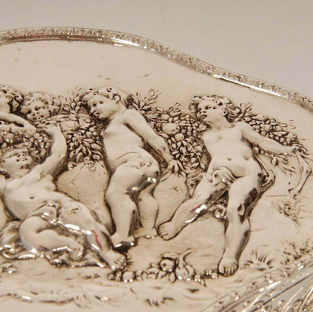 photo for sale Antique German Jewelry Box In Silver From J.D.Schleißner & Söhne