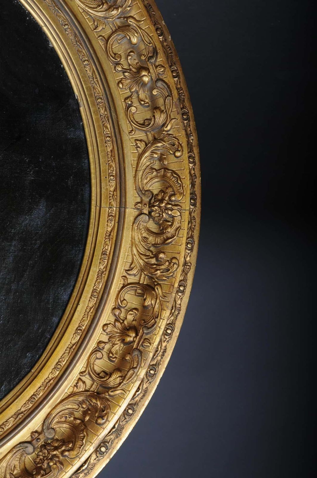 photo vintage Antique Oval Biedermeier Gentlemen''S Portrait Painting, 19th Century