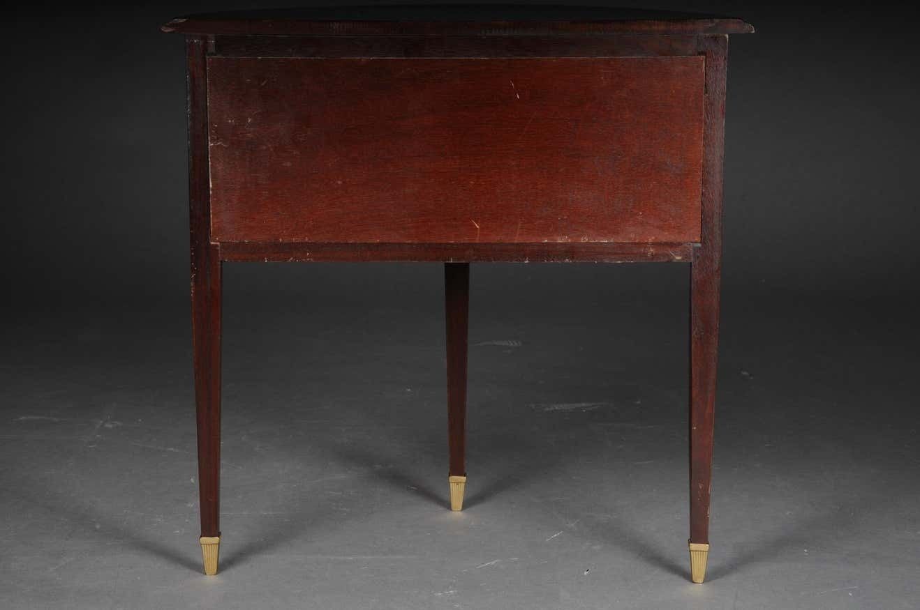 Furniture 20th Century English Semicircular Wall Chest Of Drawers, Mahogany photo