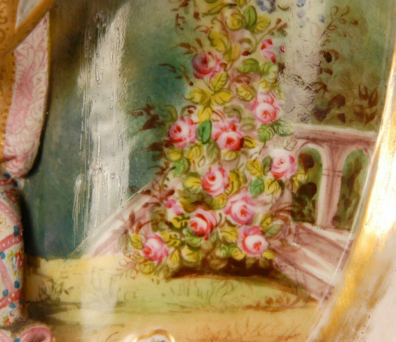 19th Century French Hand Crafted And Hand Painted Porcelain Belle Epoque Vases, Set Of 2 photo furniture