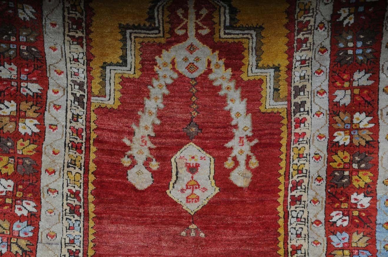 Antique Anatolian Konya Prayer Bridge / Carpet From Circa 1920 photo for sale