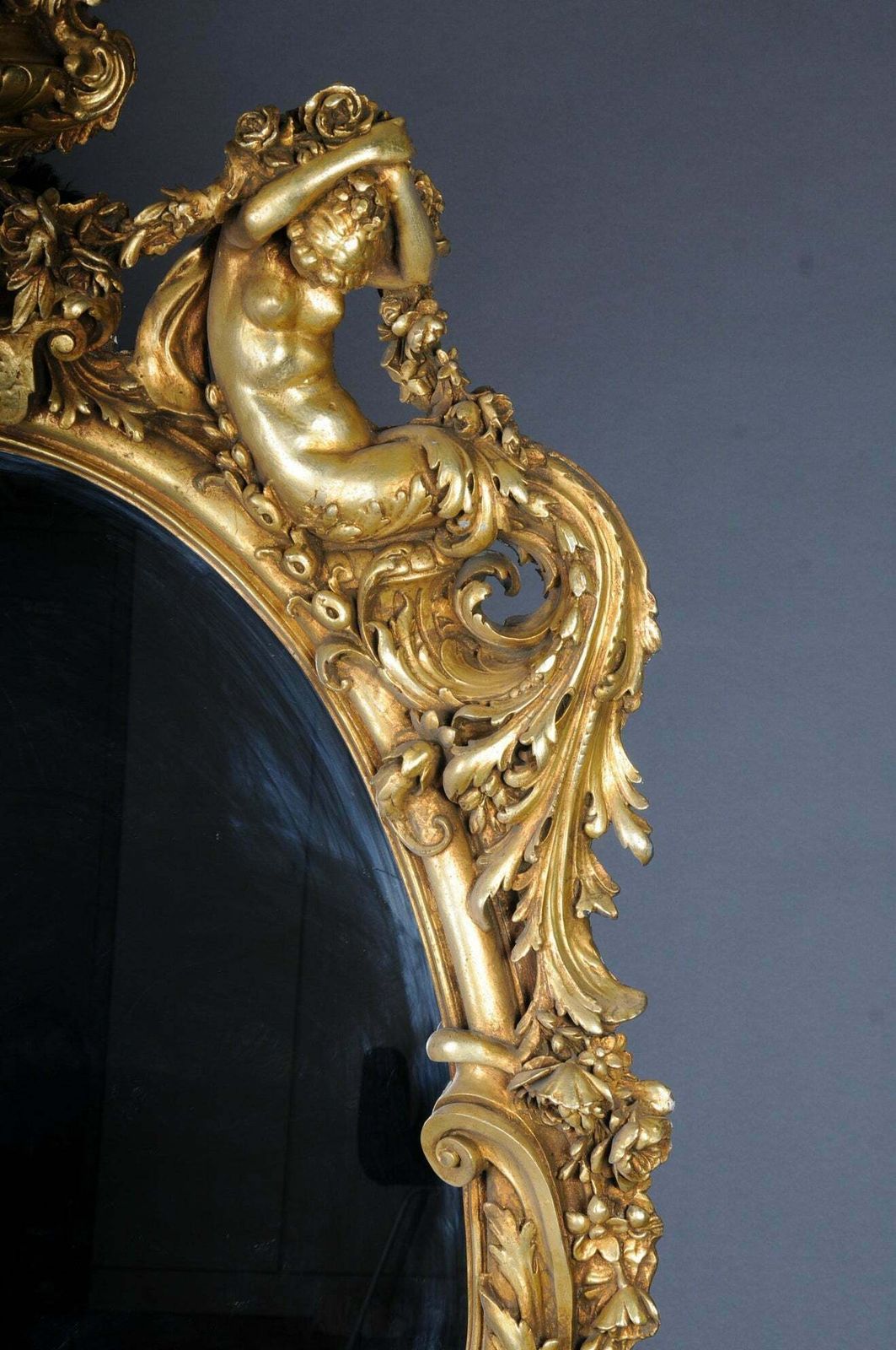 photo buy Royal And Monumental Gilded Wall Mirror After F. Linke Paris
