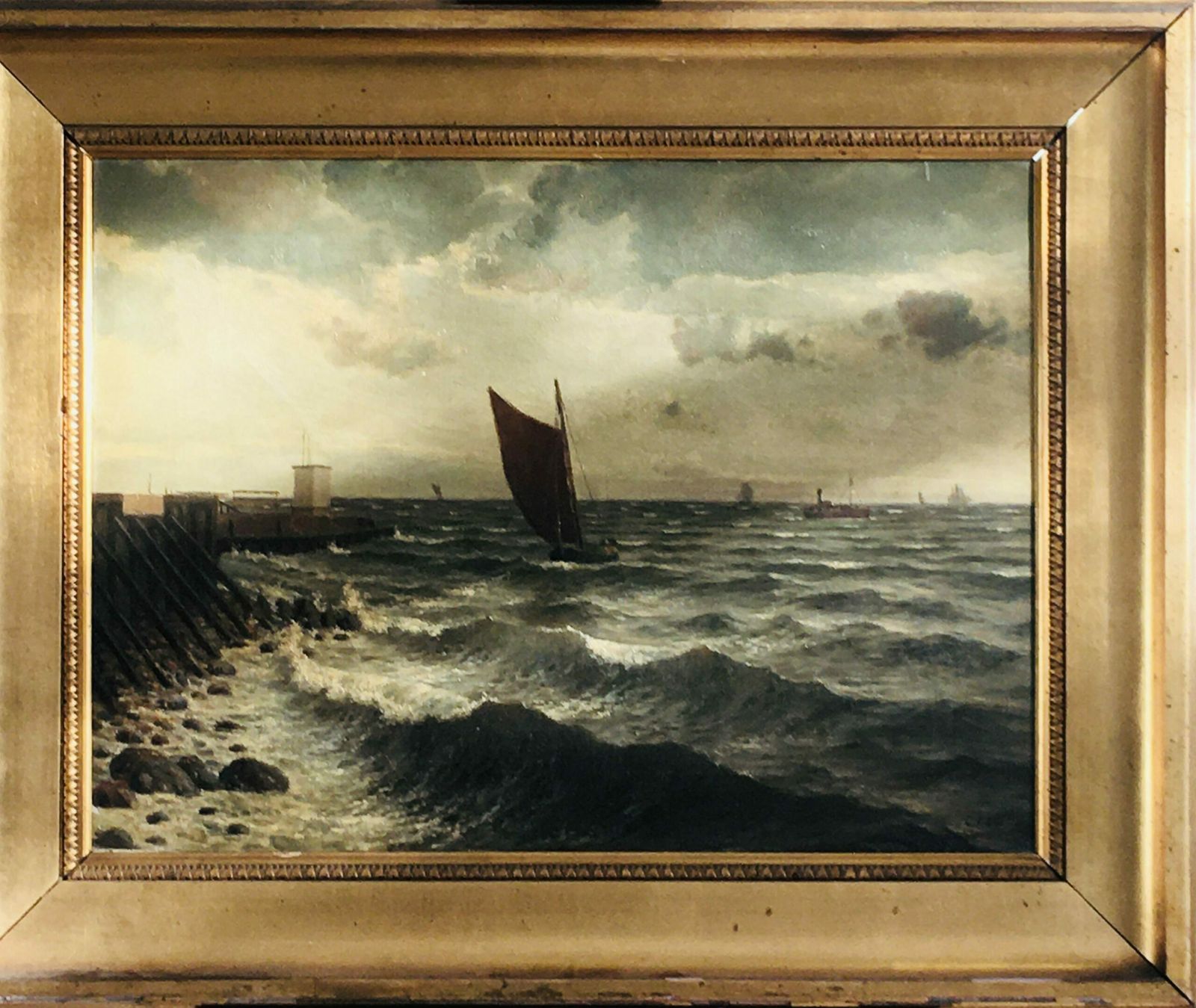 Painting "Sea" F.Ahl.Skovshoved photo furniture