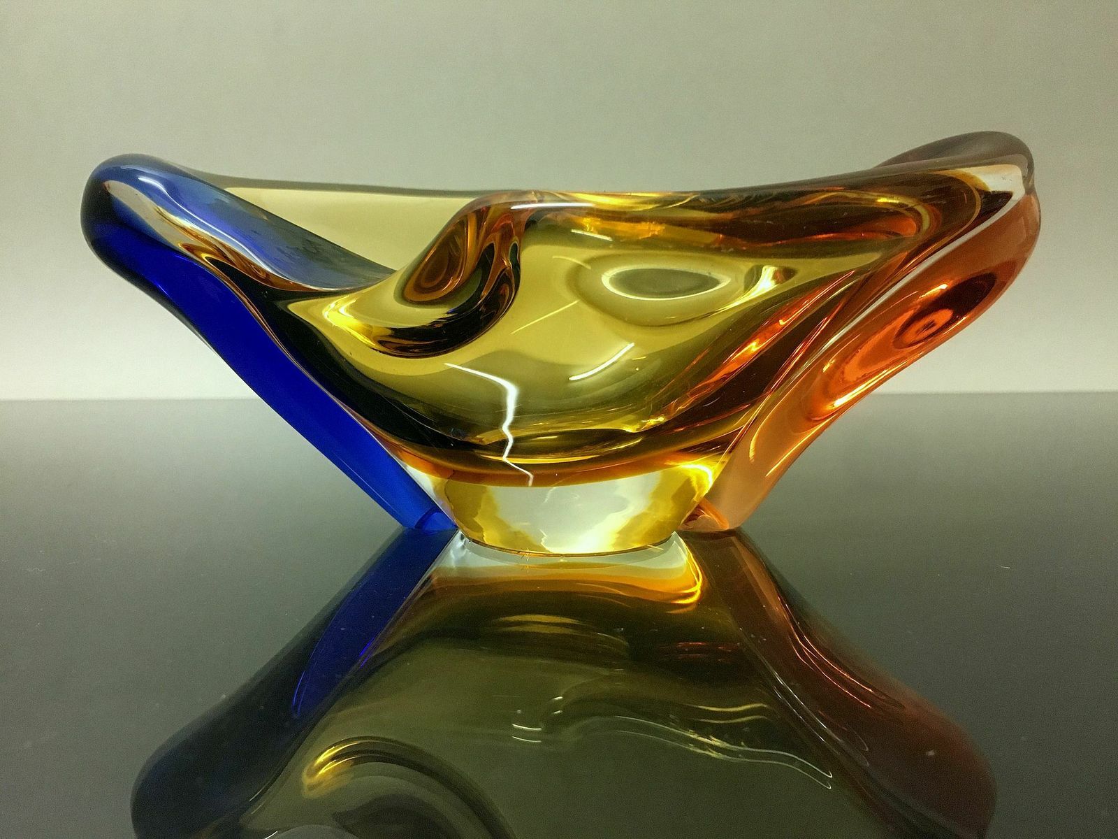 Ashtray "Romana" Metallurgical Glass / Hana Machovská photo Home Decor