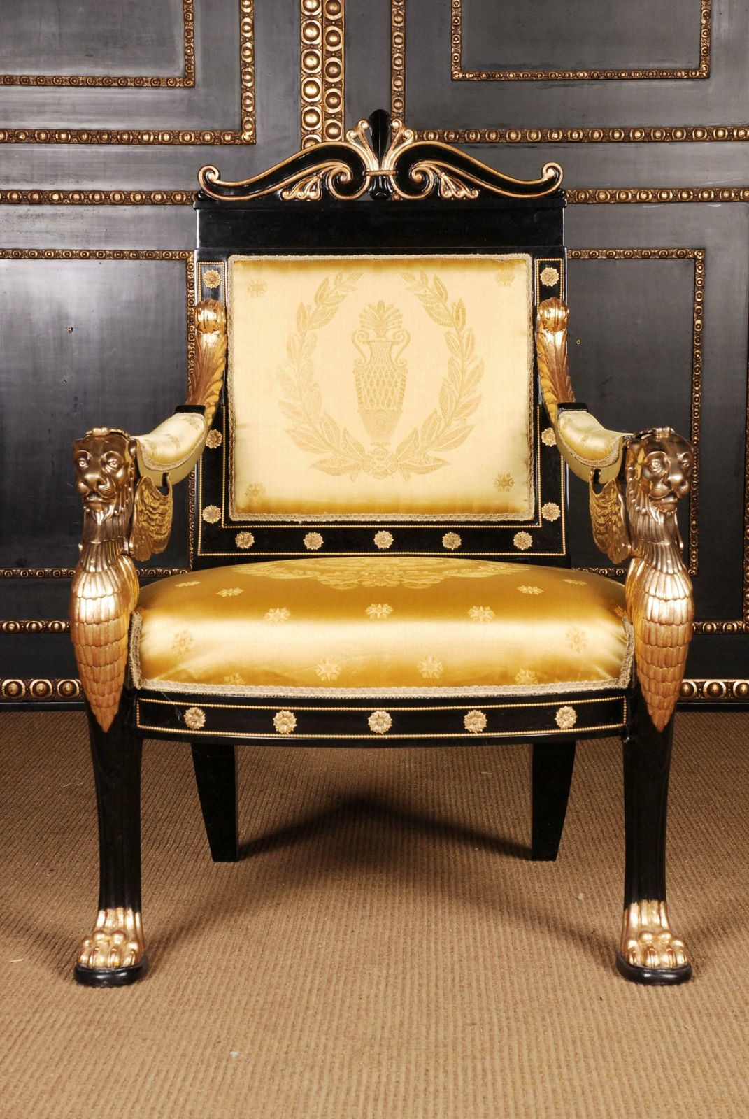 20th Century Empire Style Lion Armchair photo furniture