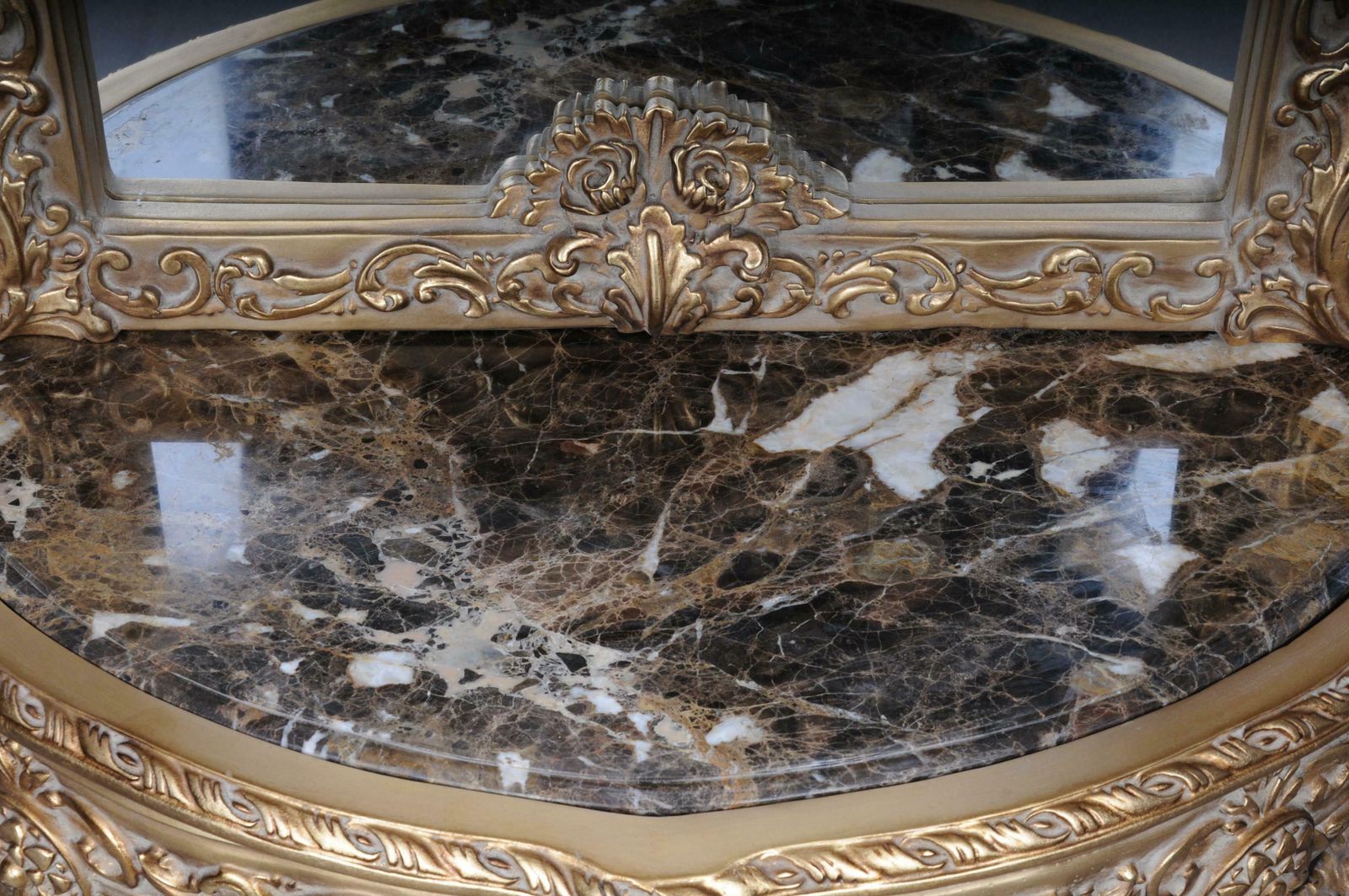 20th Century Beautiful Console Mirror Floor Mirror In The Louis XV Gilt photo vintage