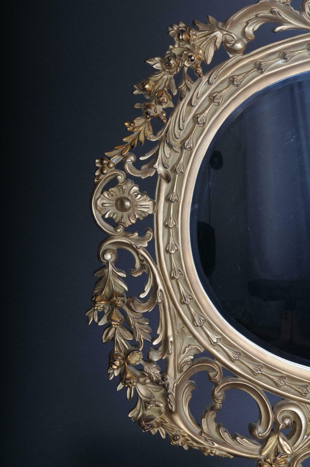 Richly Carved Royal Wall Mirror In Louis XV Beech Wood photo 1764.0