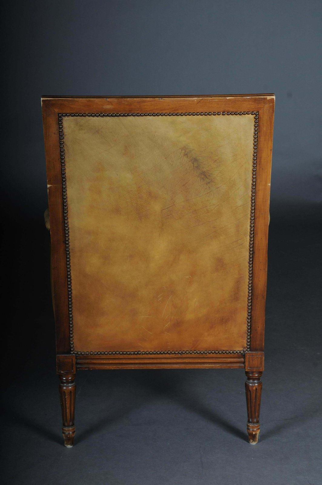 2235.0 Armchair English Leather From, 19th Century Mahogany photo