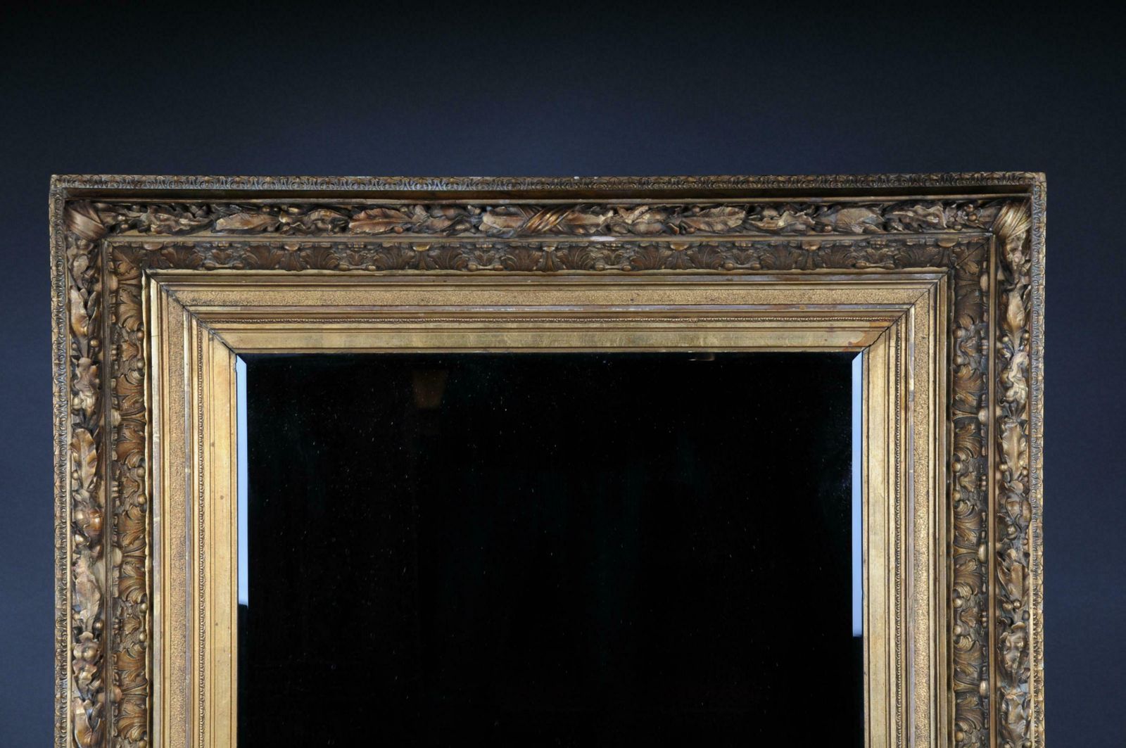 19th Century Ornate Wall Mirror Gold Frame, Gilded, Circa 1870 photo for sale