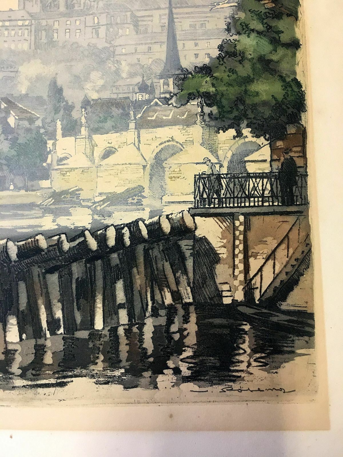 "Novotneho Footbridge" Graph. Sheet Vladislav Röhling photo Art