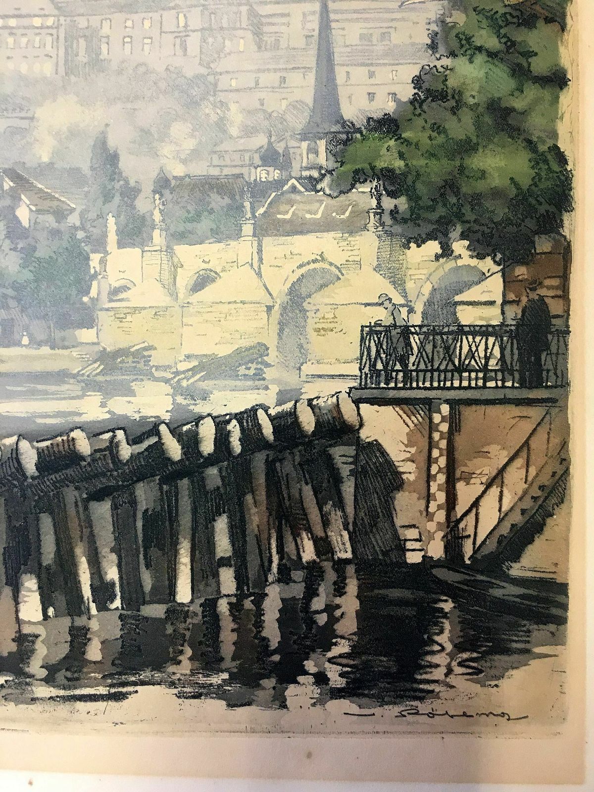 "Novotneho Footbridge" Graph. Sheet Vladislav Röhling photo 129.0