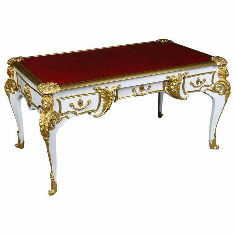 20th Century Bureau Plat Or Writting Table By The Model Of Andre Charles Boulle