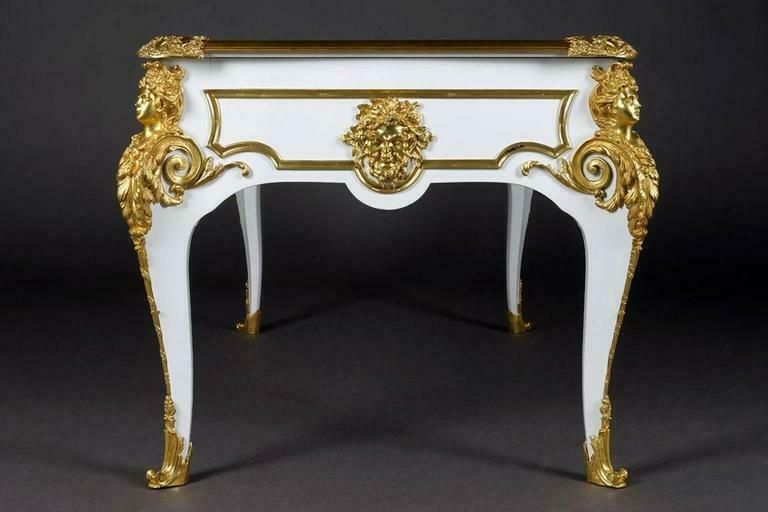 20th Century Bureau Plat Or Writting Table By The Model Of Andre Charles Boulle photo Furniture