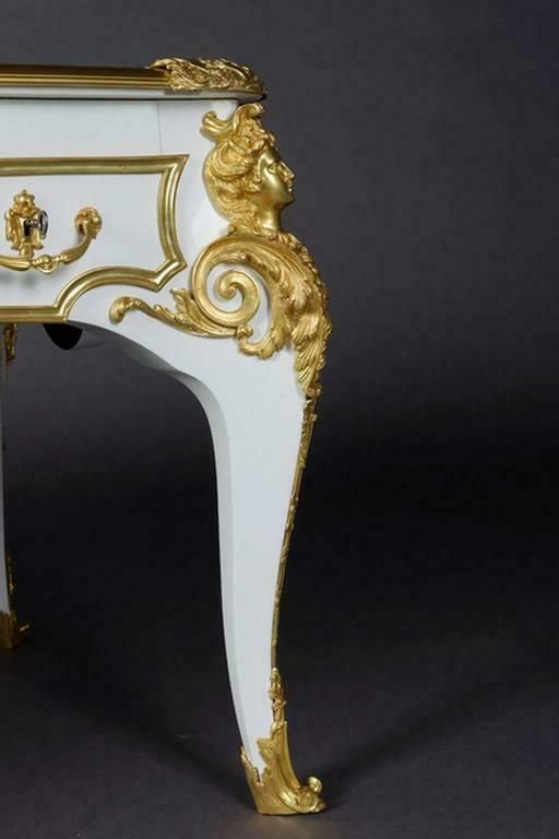 20th Century Bureau Plat Or Writting Table By The Model Of Andre Charles Boulle photo vintage